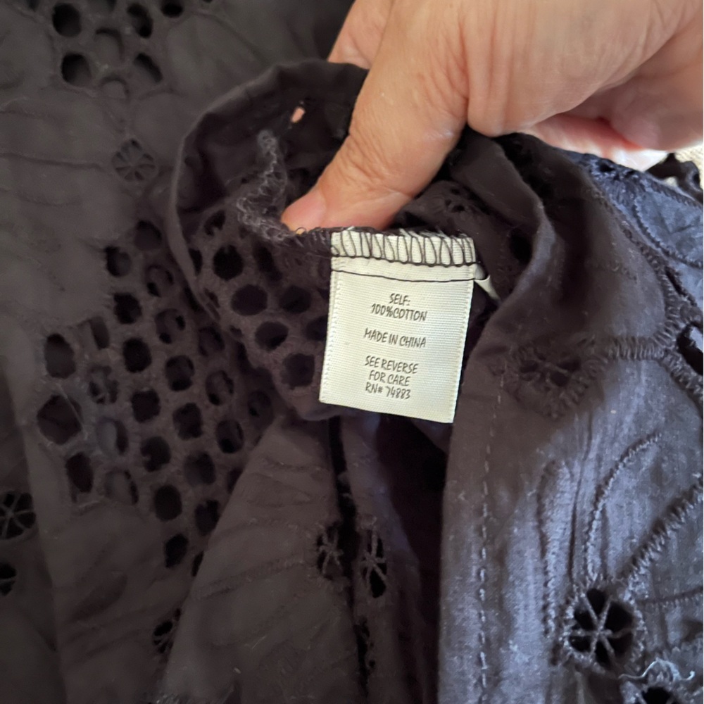 Adiva Black‎ Floral Lace Blouse - Picture 4 of 4